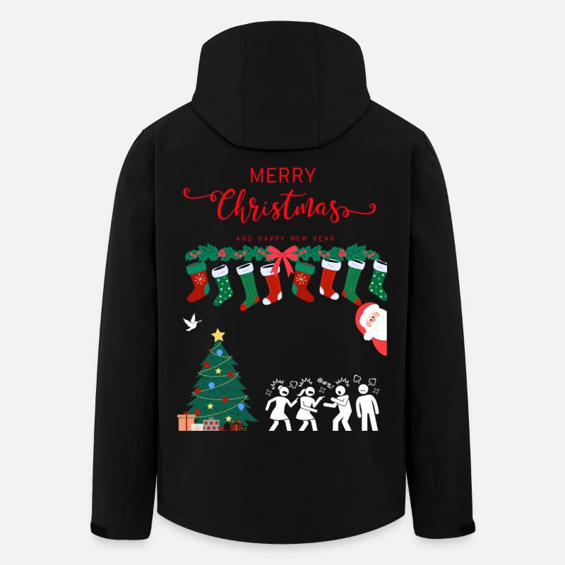 Merry Christmas - Men’s Recycled Softshell Jacket by Stanley/Stella - black