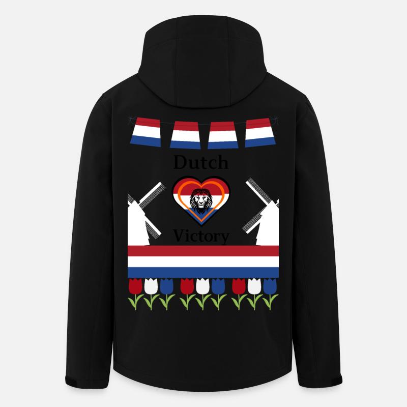 Sieg der Niederlande - Recycelte Männer Softshell-Jacke von Stanley/Stella - Schwarz