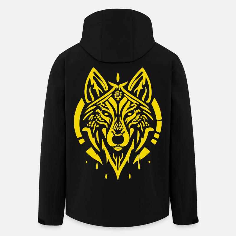 Wolf's Head - Men’s Recycled Softshell Jacket by Stanley/Stella - black