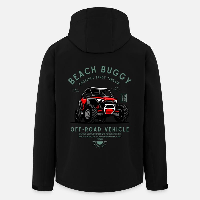Buggy plage buggy dune véhicule tout-terrain - Veste softshell homme en polyester recyclé Stanley/Stella - noir