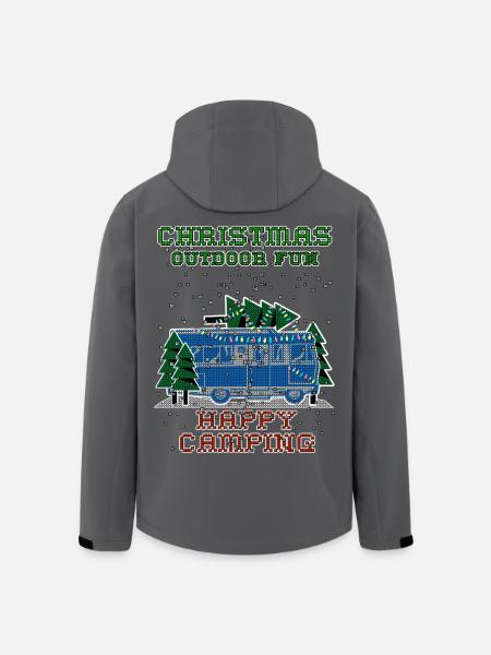 christmas Camping - Recycelte Männer Softshell-Jacke von Stanley/Stella - Schwarz