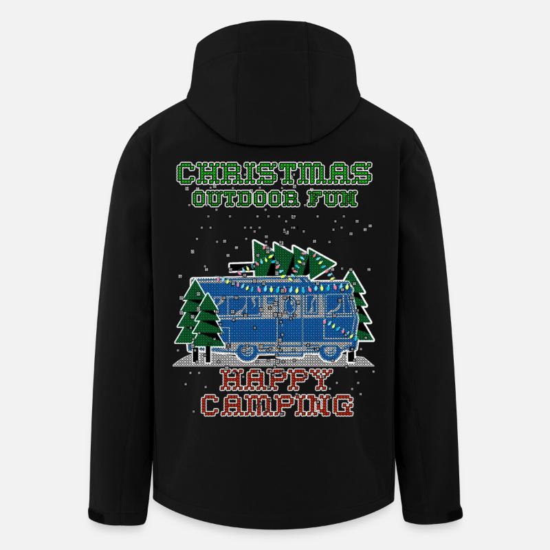 christmas Camping - Recycelte Männer Softshell-Jacke von Stanley/Stella - Schwarz