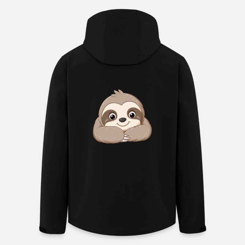 Entspannter Faultier - Recycelte Männer Softshell-Jacke von Stanley/Stella - Schwarz