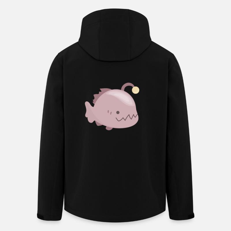 Biolumineszenter Anglerfisch - Recycelte Männer Softshell-Jacke von Stanley/Stella - Schwarz