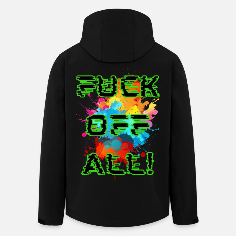 Punk-Farbexplosion - Recycelte Männer Softshell-Jacke von Stanley/Stella - Schwarz