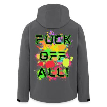 Explosion de couleurs avec les sous-titres - Veste softshell homme en polyester recyclé Stanley/Stella - noir - Dos - AI Model Male 185 light (185cm)
