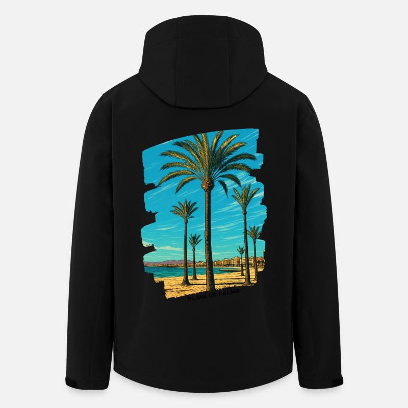 Playa de Palma - Mallorca - Men’s Recycled Softshell Jacket by Stanley/Stella - black