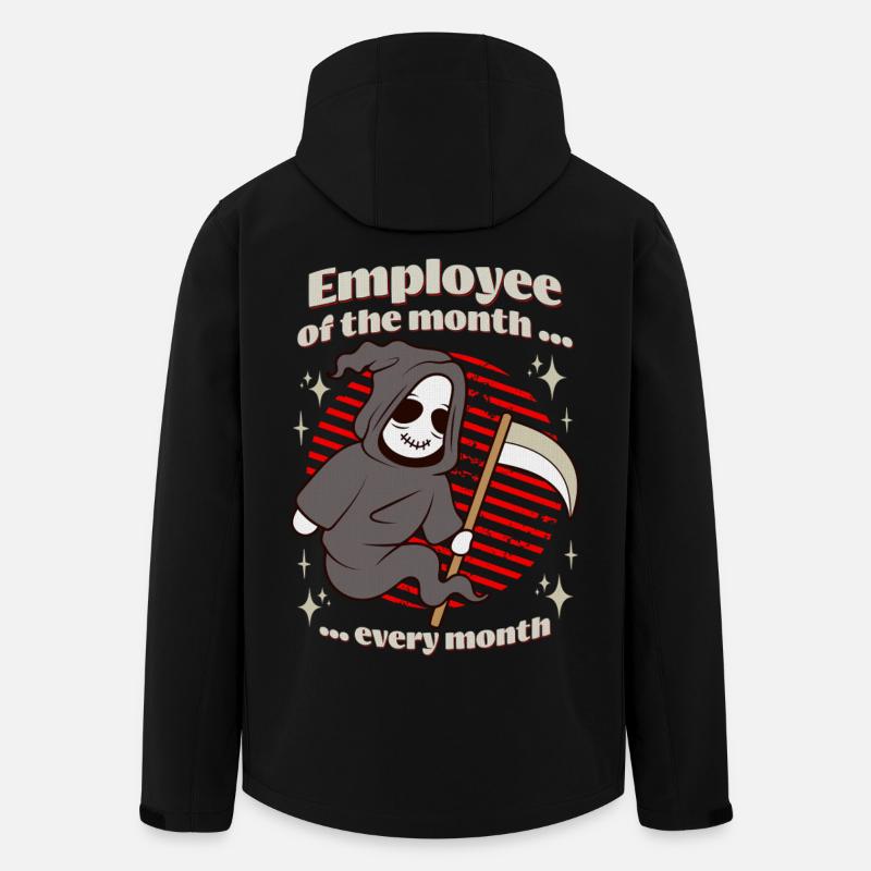 Grim Reaper Employé du mois - Veste softshell homme en polyester recyclé Stanley/Stella - noir