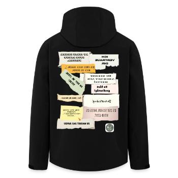 Deine tägliche Dosis Motivation...im Spiegel - Recycelte Männer Softshell-Jacke von Stanley/Stella - Schwarz - Hinten - AI Model Male 185 light (185cm)