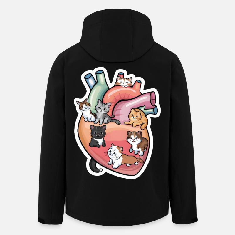 Maine Coon Katze Hauskatze Liebe - Recycelte Männer Softshell-Jacke von Stanley/Stella - Schwarz
