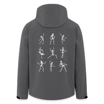Dynamic dance silhouettes - Men’s Recycled Softshell Jacket by Stanley/Stella - anthracite - Back - AI Model Male 185 light (185cm)