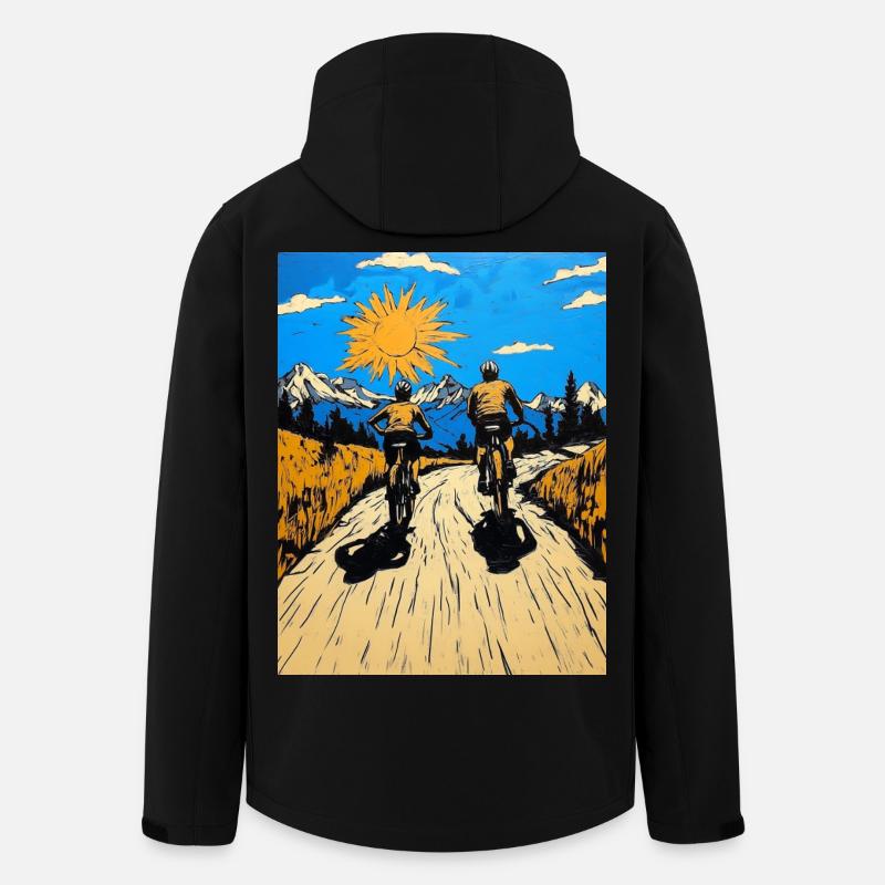 Sonnenweg Zu Zweit - Recycelte Männer Softshell-Jacke von Stanley/Stella - Schwarz