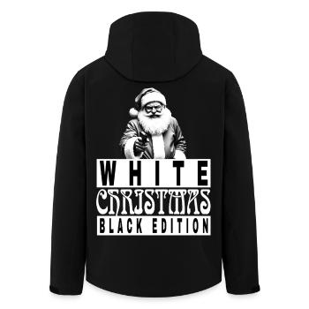 White Christmas Black Edition  - Recycelte Männer Softshell-Jacke von Stanley/Stella - Schwarz - Hinten - AI Model Male 185 light (185cm)