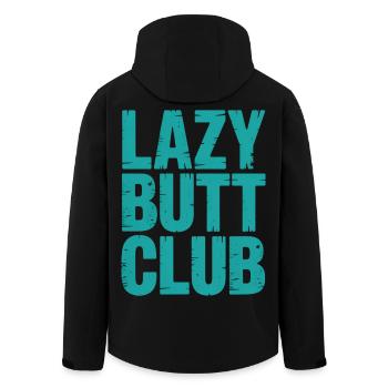 Lazybuttclub Gym Fitness Workout - Men’s Recycled Softshell Jacket by Stanley/Stella - black - Back - AI Model Male 185 light (185cm)