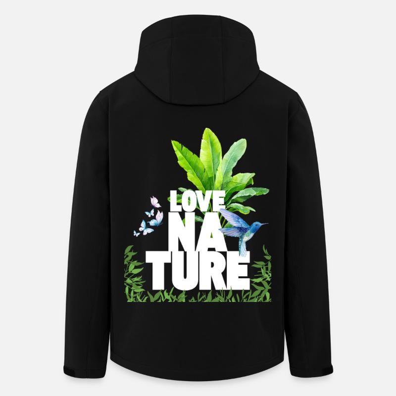 Liebe die Natur - Recycelte Männer Softshell-Jacke von Stanley/Stella - Schwarz