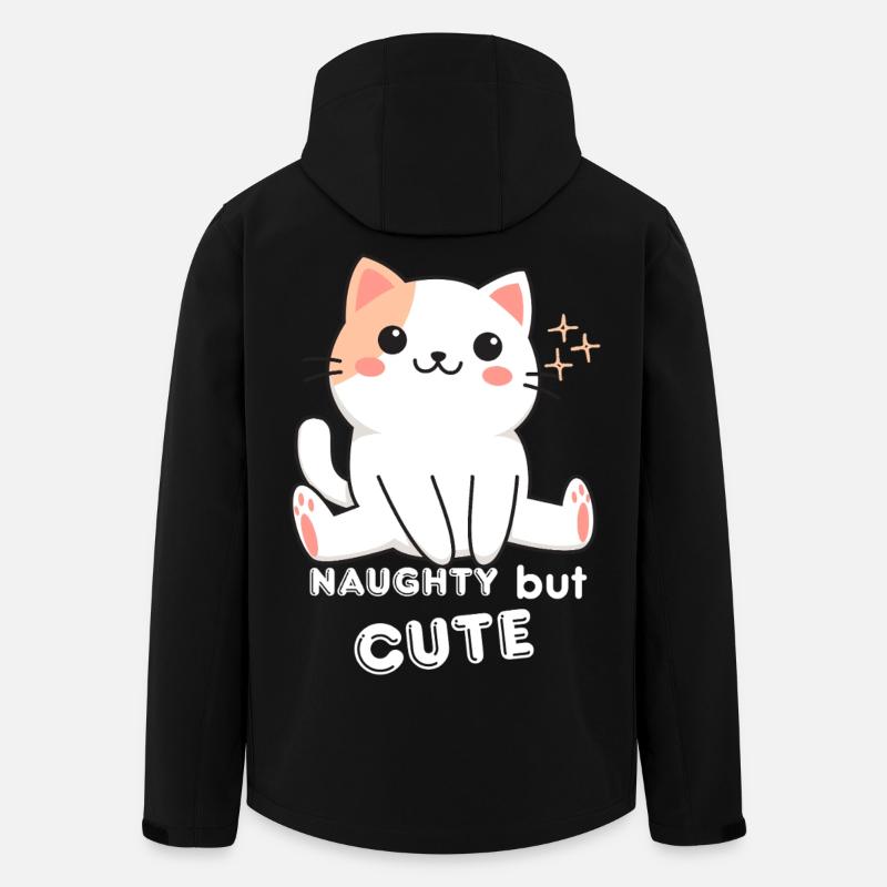 Mischievous and Cute Cat - Men’s Recycled Softshell Jacket by Stanley/Stella - black