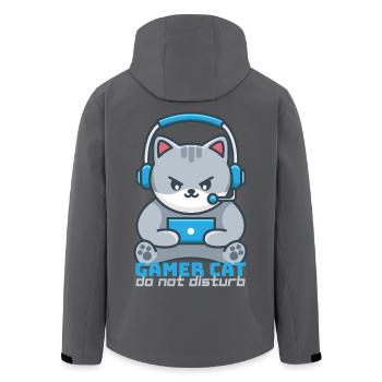Chat Gamer Helm Blau - Recycelte Männer Softshell-Jacke von Stanley/Stella - Schwarz - Hinten - AI Model Male 185 light (185cm)