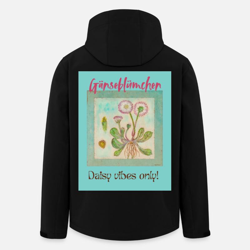 Gänseblümchen Vibes - Recycelte Männer Softshell-Jacke von Stanley/Stella - Schwarz