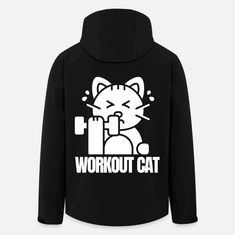 Chat Musclé Entraînement - Veste softshell homme en polyester recyclé Stanley/Stella - noir
