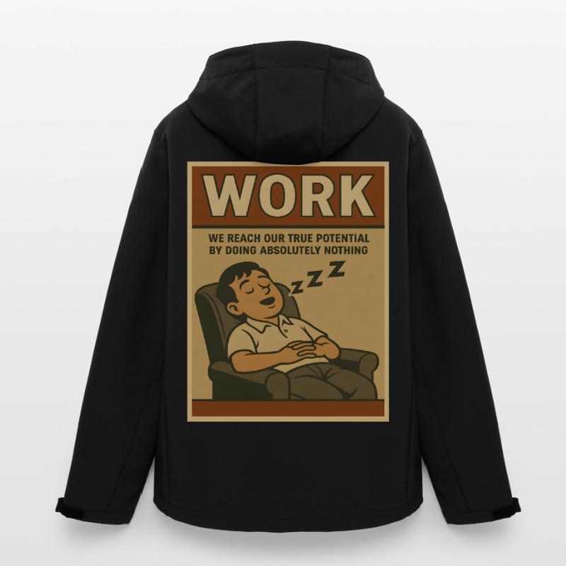 Doing nothing at work, true potential Men’s Recycled Softshell Jacket by Stanley/Stella