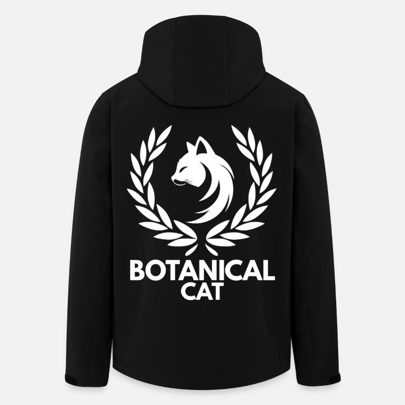 Botanical Cat - Men’s Recycled Softshell Jacket by Stanley/Stella - black