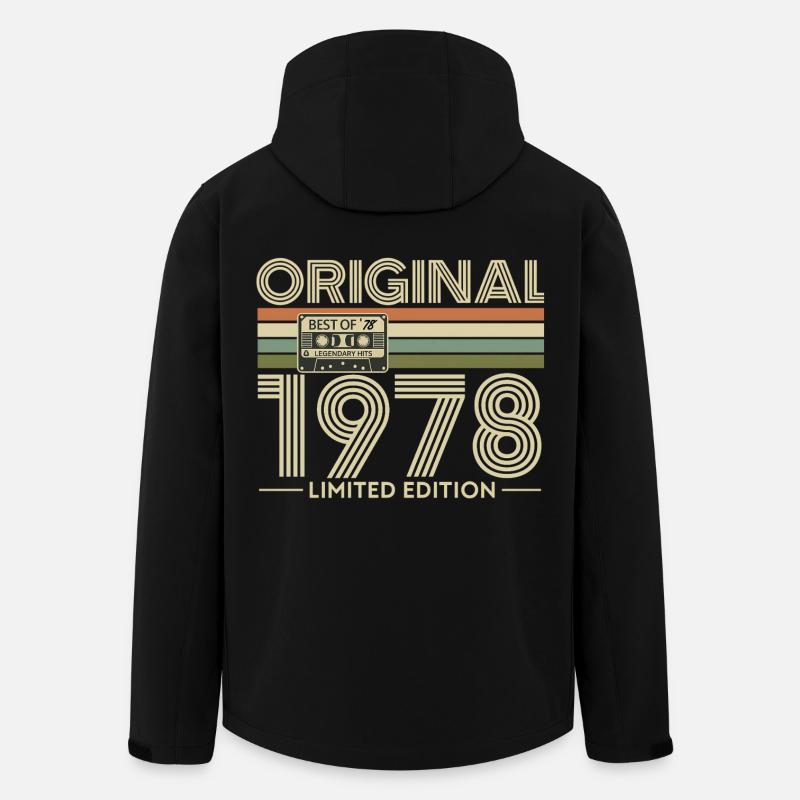 Original 1978 Limited Edition Retro - Men’s Recycled Softshell Jacket by Stanley/Stella - black