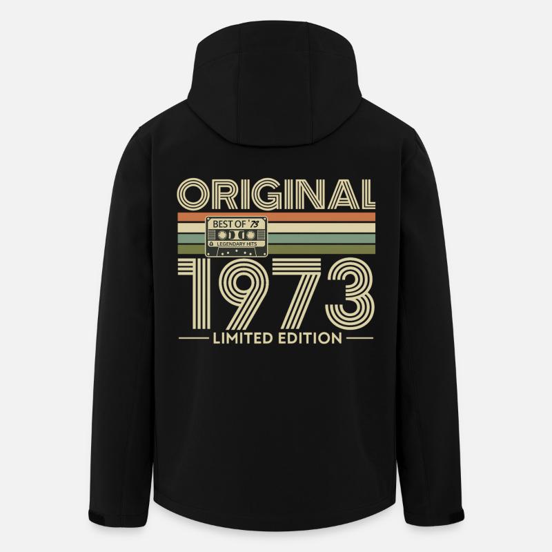 Original 1973 Limited Edition Retro - Men’s Recycled Softshell Jacket by Stanley/Stella - black