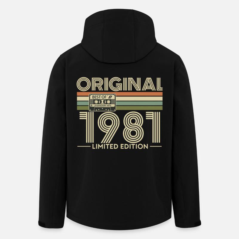 Original 1988 Edition Retro Cassette - Men’s Recycled Softshell Jacket by Stanley/Stella - black