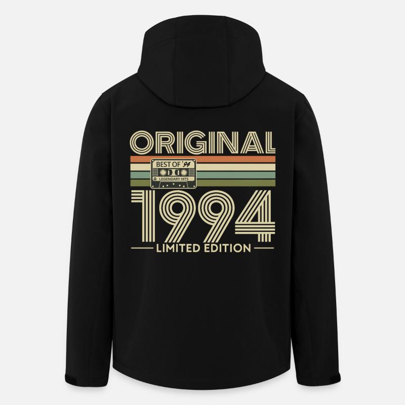 Original 1994 Rétro Édition Limitée - Veste softshell homme en polyester recyclé Stanley/Stella - noir