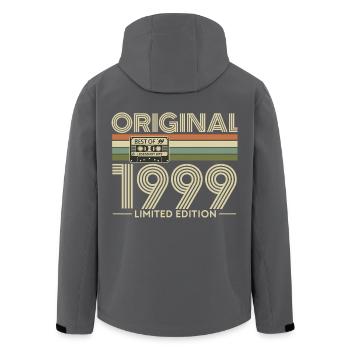 Originalausgabe von 1999 — Legendäre Hits - Recycelte Männer Softshell-Jacke von Stanley/Stella - Schwarz - Hinten - AI Model Male 185 light (185cm)
