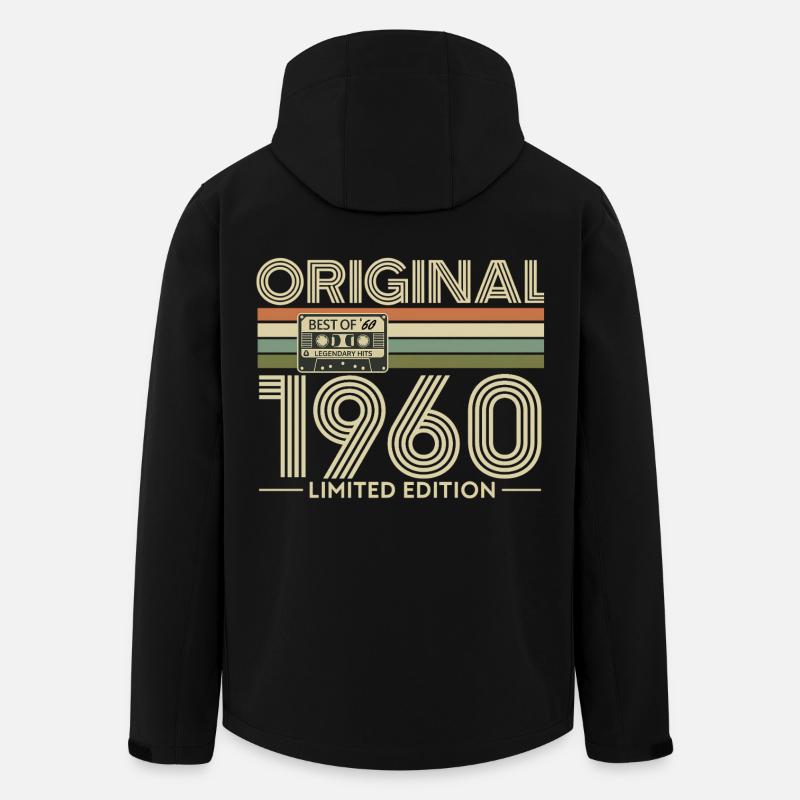 Original 1960s Limited Edition Cassette - Men’s Recycled Softshell Jacket by Stanley/Stella - black