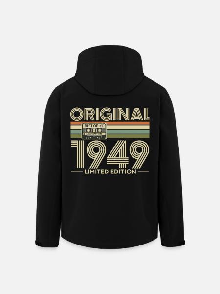 Original 1949 Limited Edition Retro - Men’s Recycled Softshell Jacket by Stanley/Stella - black