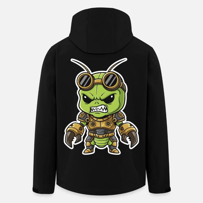 Alien Steampunk Krieger Rüstungsmessing - Recycelte Männer Softshell-Jacke von Stanley/Stella - Schwarz