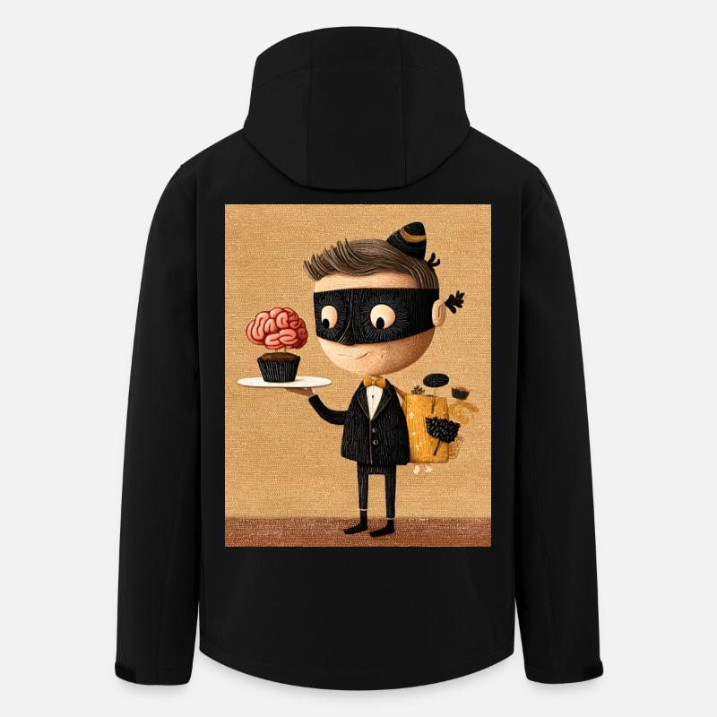 Masked Waiter Brain Pastry - Men’s Recycled Softshell Jacket by Stanley/Stella - black