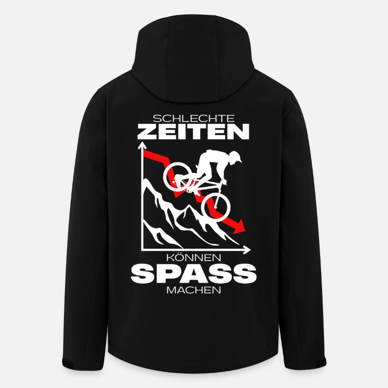 Fahrradhelden gegen schlechte Zeiten - Recycelte Männer Softshell-Jacke von Stanley/Stella - Schwarz