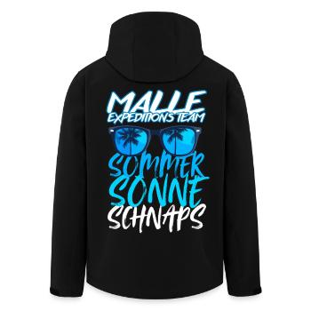 Malle Expeditions Team: Summer Sun Schnapps - Men’s Recycled Softshell Jacket by Stanley/Stella - black - Back - AI Model Male 185 light (185cm)