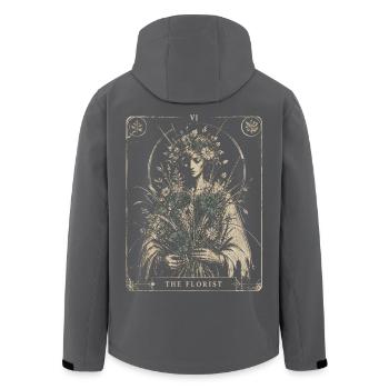Fleuriste Arcana Style Floral Art Vintage - Veste softshell homme en polyester recyclé Stanley/Stella - noir - Dos - AI Model Male 185 light (185cm)
