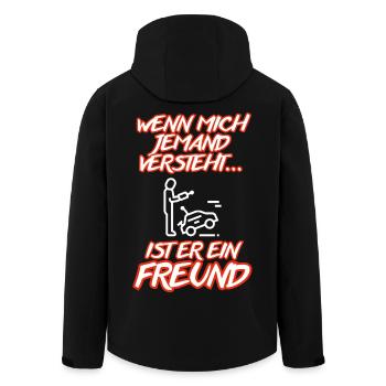 RC Auto Freund - Recycelte Männer Softshell-Jacke von Stanley/Stella - Schwarz - Hinten - AI Model Male 185 light (185cm)