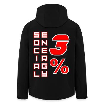 Énergie sociale 3 % - Boldi Graphics - Veste softshell homme en polyester recyclé Stanley/Stella - noir - Dos - AI Model Male 185 light (185cm)