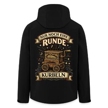 Nur noch eine Runde kurbeln | Drehorgel Vintage - Recycelte Männer Softshell-Jacke von Stanley/Stella - Schwarz - Hinten - AI Model Male 185 light (185cm)