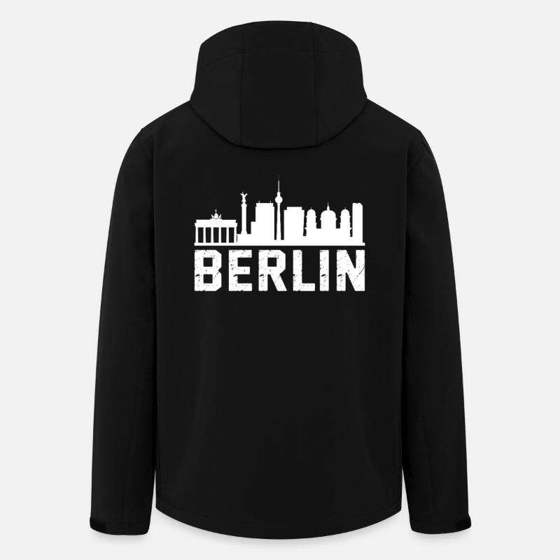Berlin Skyline - Men’s Recycled Softshell Jacket by Stanley/Stella - black
