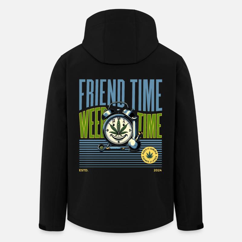 Weed Time - Men’s Recycled Softshell Jacket by Stanley/Stella - black