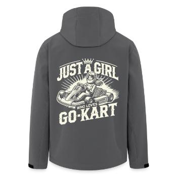 Just a girl who loves go-karting - Men’s Recycled Softshell Jacket by Stanley/Stella - black - Back - AI Model Male 185 light (185cm)