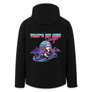 Père Noël Go-Kart Retro Vaporwave Style - Veste softshell homme en polyester recyclé Stanley/Stella - noir - Dos - AI Model Male 185 light (185cm)