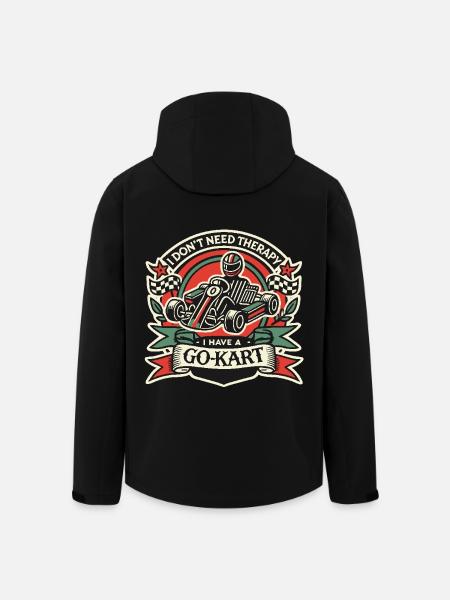 Go-Kart Driver Retro Saying Design - Men’s Recycled Softshell Jacket by Stanley/Stella - black