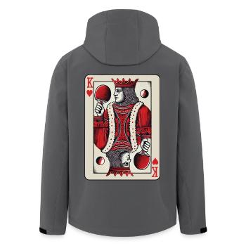 Rétro jouer à la carte tennis de table King style vintage - Veste softshell homme en polyester recyclé Stanley/Stella - noir - Dos - AI Model Male 185 light (185cm)