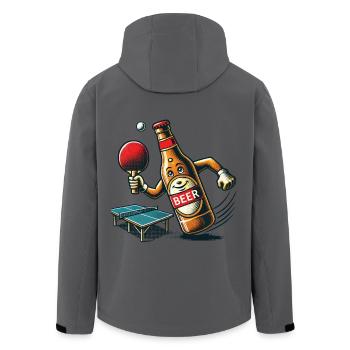Bierflasche Lustiges Tischtennis Bier Spaß - Recycelte Männer Softshell-Jacke von Stanley/Stella - Schwarz - Hinten - AI Model Male 185 light (185cm)
