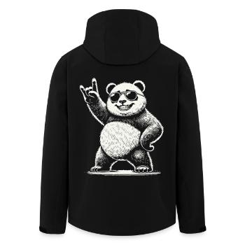 Heavy Metal Musique Panda Avec Lunettes De Soleil - Veste softshell homme en polyester recyclé Stanley/Stella - noir - Dos - AI Model Male 185 light (185cm)