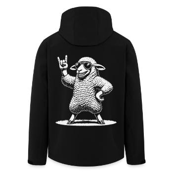 Musique rock Heavy Metal Mouton Avec lunettes de soleil - Veste softshell homme en polyester recyclé Stanley/Stella - noir - Dos - AI Model Male 185 light (185cm)