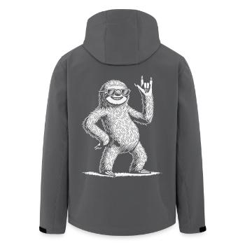 Drôle Paresseux Musique Rock Heavy Metal Concert - Veste softshell homme en polyester recyclé Stanley/Stella - noir - Dos - AI Model Male 185 light (185cm)